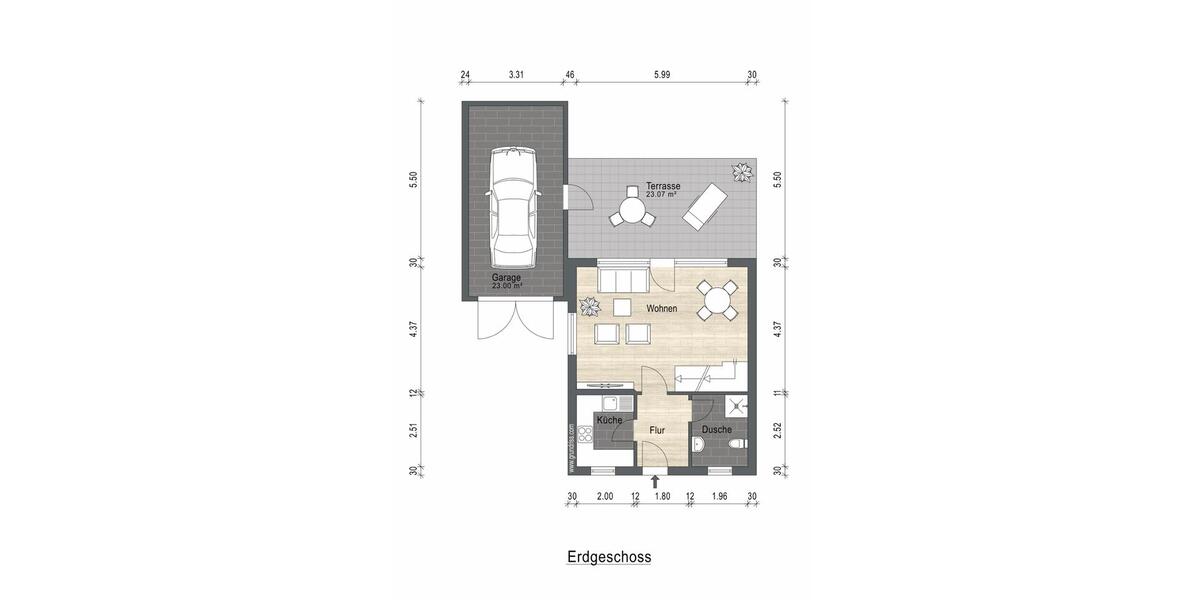 Einfamilienhaus Hennstedt - 3 Zimmer, 60 m&sup2;, 149.000&euro; | Angebot:27004437