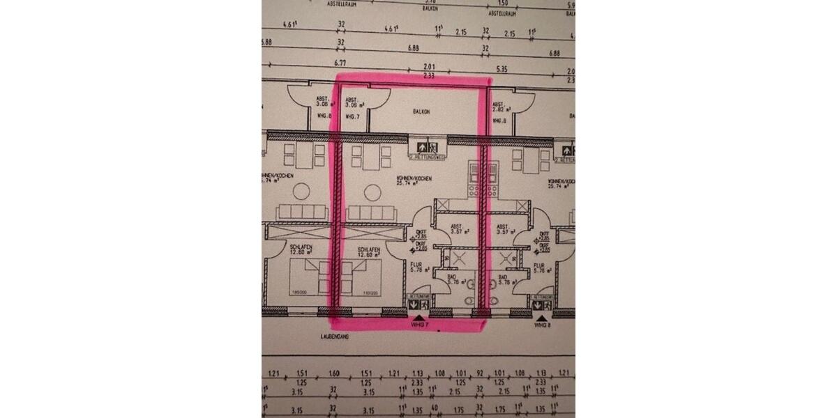 Etagenwohnung Husum - 2 Zimmer, 56 m&sup2;, 652&euro; | Angebot:25989882