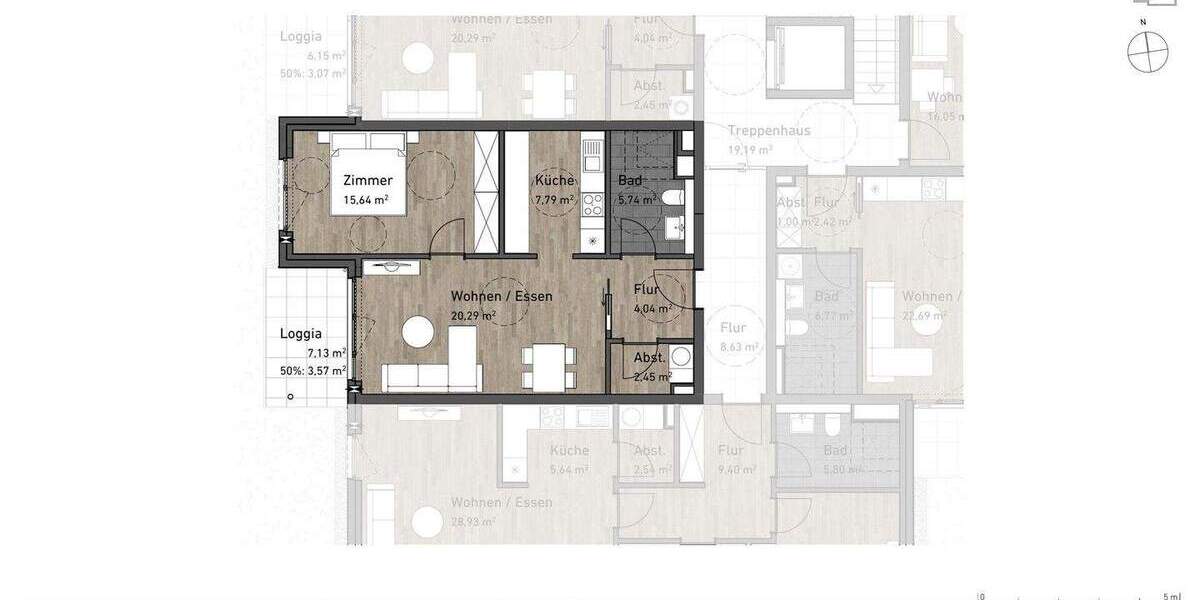 Etagenwohnung Husum - 2 Zimmer, 59 m&sup2;, 238.000&euro; | Angebot:25672613