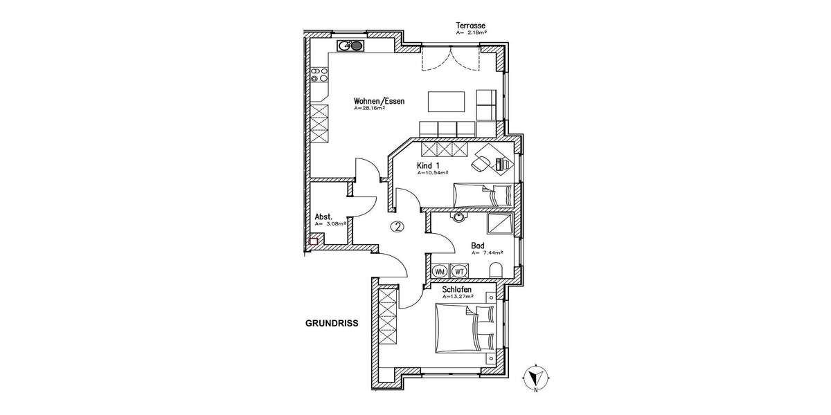 Terrassenwohnung Husum - 3 Zimmer, 304.000&euro; | Angebot:25745453