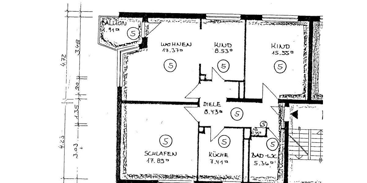 Etagenwohnung Husum - 3.5 Zimmer, 83 m&sup2;, 800&euro; | Angebot:26527470