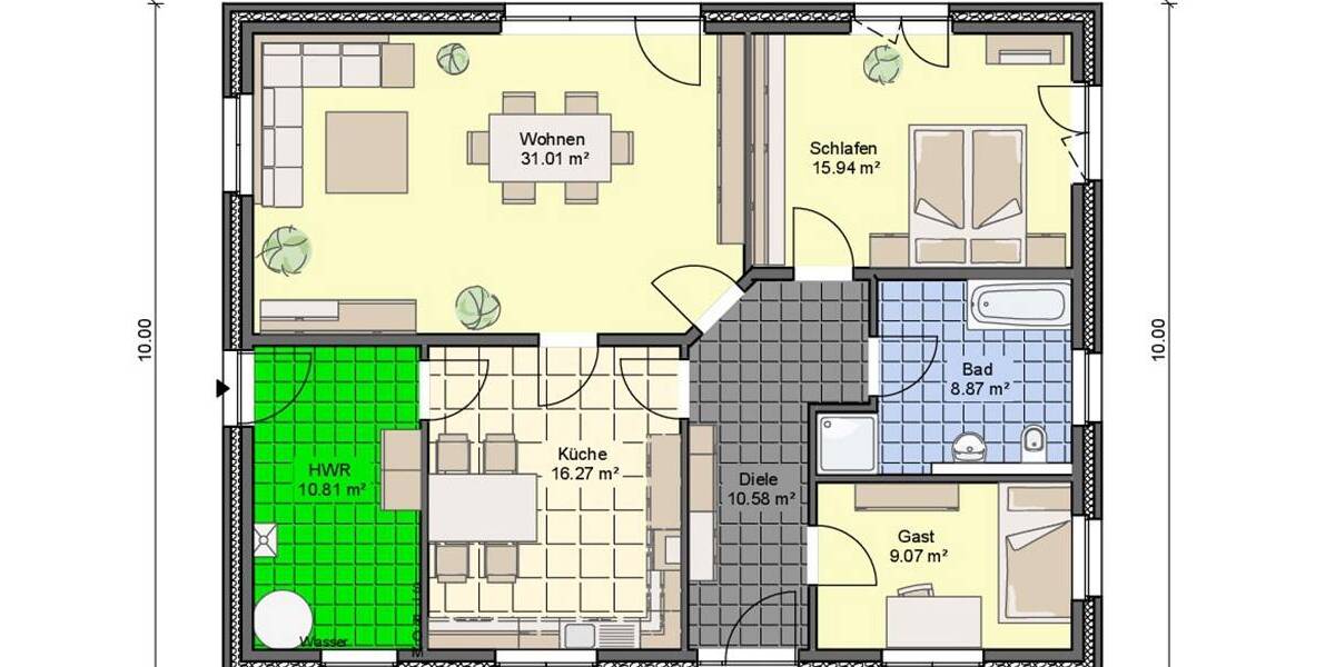 Bungalow Süderheistedt - 3 Zimmer, 106 m&sup2;, 380.080&euro; | Angebot:25680003