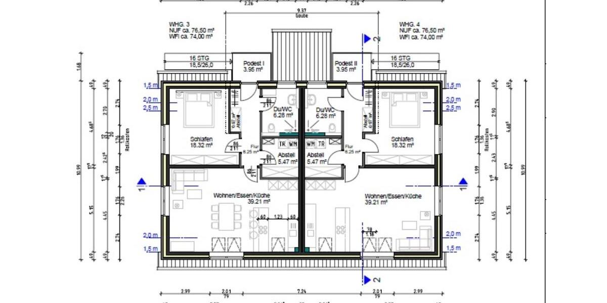 Etagenwohnung Weddingstedt - 2 Zimmer, 76 m&sup2;, 880&euro; | Angebot:25080230
