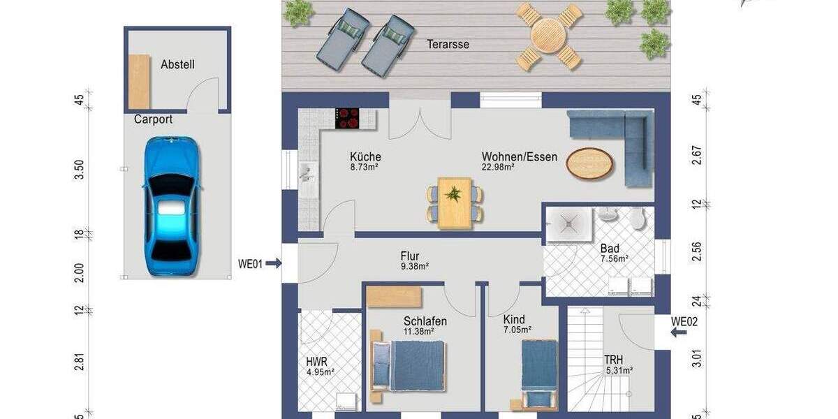 Etagenwohnung Jübek - 3 Zimmer, 77 m&sup2;, 235.000&euro; | Angebot:25745898