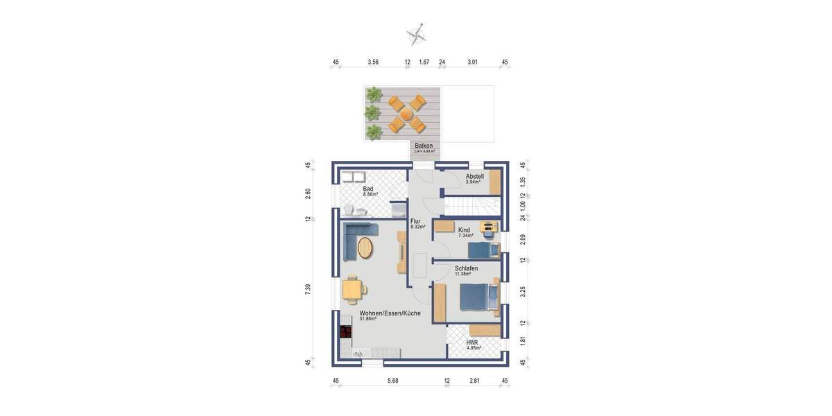 Etagenwohnung Jübek - 3 Zimmer, 85 m&sup2;, 235.000&euro; | Angebot:25745901