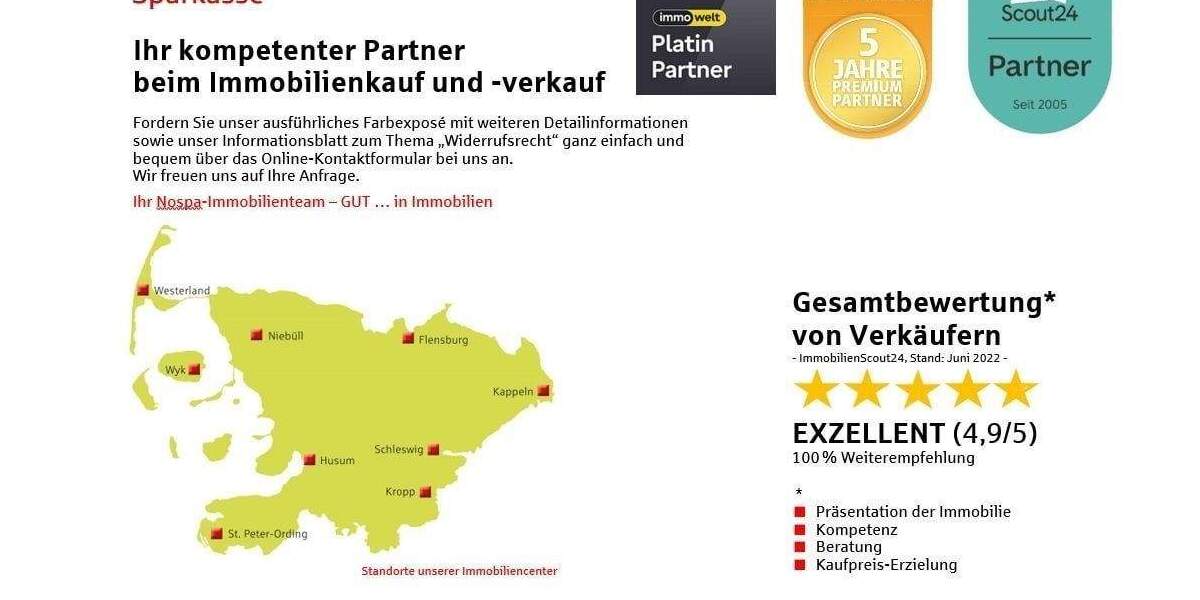 Etagenwohnung Tönning - 3 Zimmer, 109 m&sup2;, 239.000&euro; | Angebot:25672920