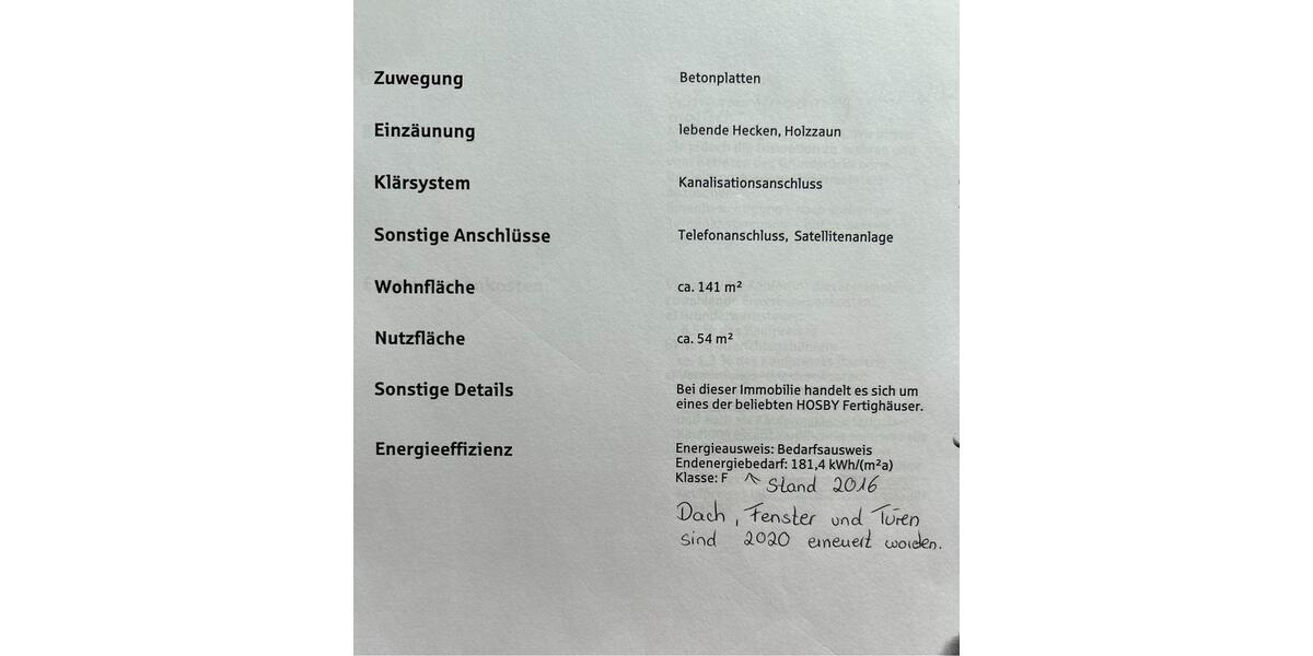 Einfamilienhaus Ostenfeld (Husum) - 5 Zimmer, 141 m&sup2;, 250.000&euro; | Angebot:22581551