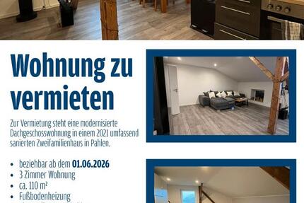 Wohnung Pahlen - 3 Zimmer, 110 m&sup2;, 900&euro; | Angebot:25964790