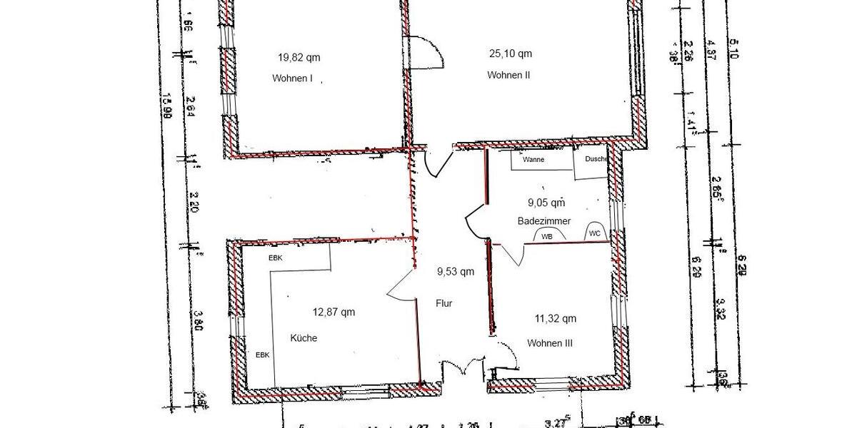 Erdgeschoßwohnung Schwabstedt - 3 Zimmer, 88 m&sup2;, 1.040&euro; | Angebot:25645180