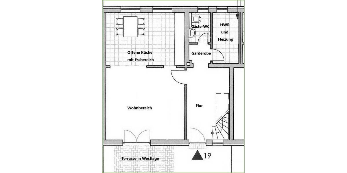 Reihenmittelhaus Garding - 3 Zimmer, 92 m&sup2;, 265.000&euro; | Angebot:25662220