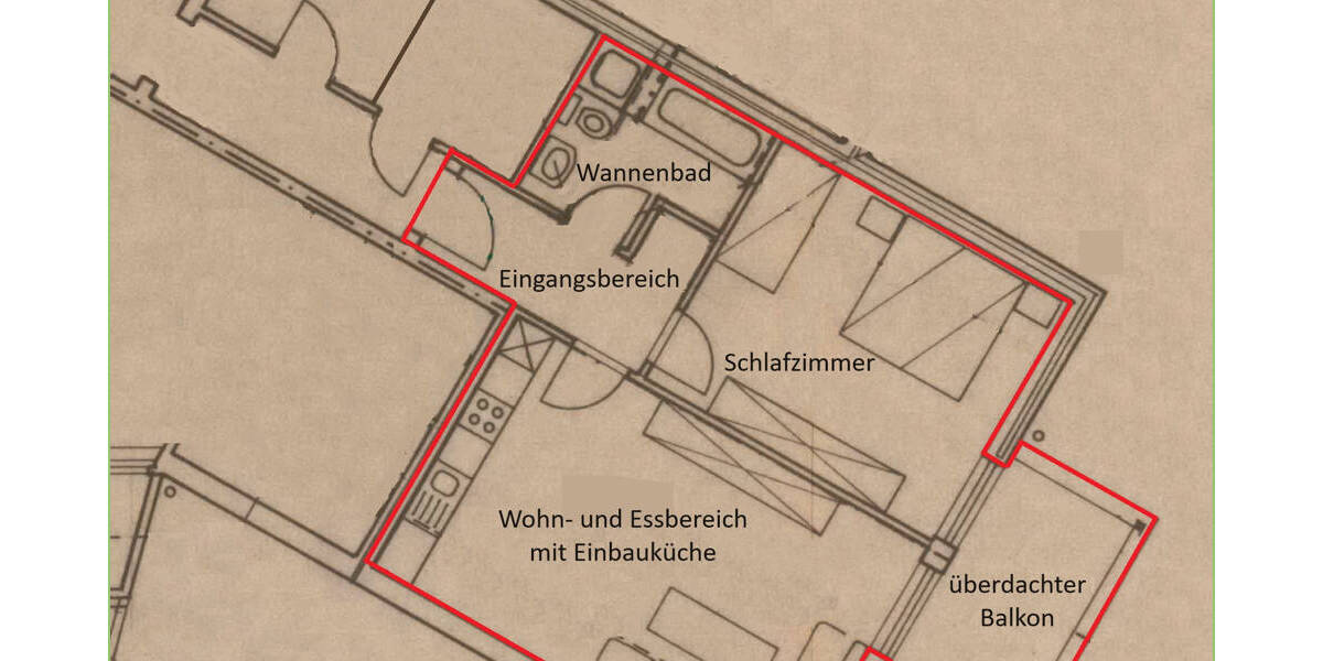 Etagenwohnung Garding - 2 Zimmer, 52 m&sup2;, 185.000&euro; | Angebot:25662217
